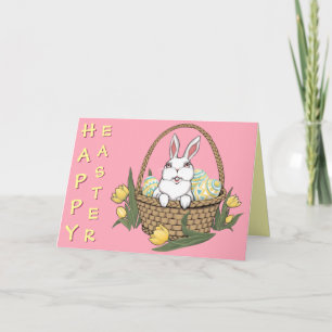 De Festividades Cartão Bunny Felz pascoa Personalizado ou Cartão d