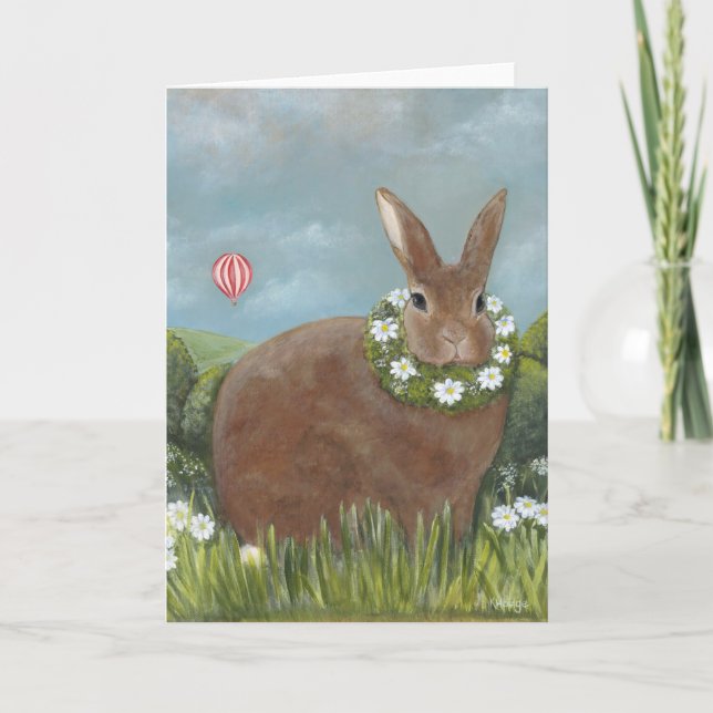 De Festividades Cartão Bunny Rabbit (Frente)