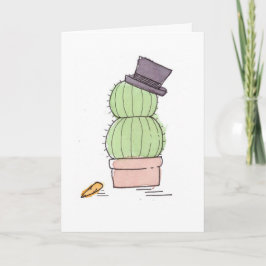 De Festividades Cartão Cactus Snowman