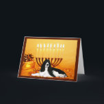 De Festividades Cartão Chanukah Inglês Springer Spaniel Menorah<br><div class="desc">Lembrar a família e os amigos durante a temporada de Chanukah é uma maneira maravilhosa de manter contato com as pessoas que você ama e se importa. Criei com amor e cuidado estes cartões Chanukah para cães e tenho a certeza de que qualquer pessoa que ame cães ficará encantada em...</div>