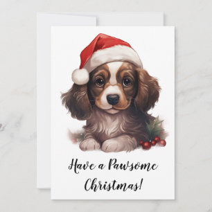 De Festividades Cartão Cocker Spaniel Festivo e Alegre