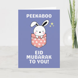De Festividades Cartão Coelhinho Fofo Eid Mubarak Peekaboo