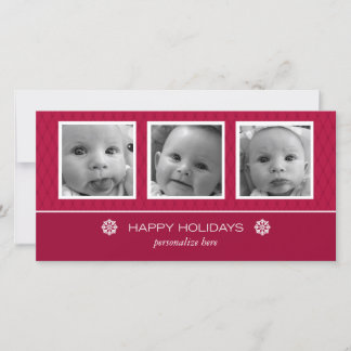 De Festividades Cartão com fotos 3 horizontal