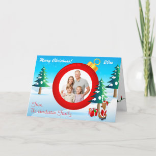 De Festividades Cartão com fotos 3 personalizado