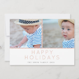 De Festividades Cartão com fotos Blush Holiday Tidings