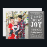 De Festividades Cartão com fotos cristão 2016 do feriado do quadro<br><div class="desc">Um cartão com fotos tipográfico do feriado que peça das características do 2:10 de Luke e parte dos poemas líricos da "alegria ao mundo".</div>