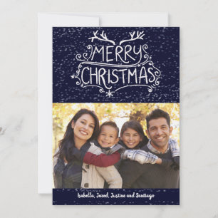 De Festividades Cartão com fotos da família do Feliz Natal