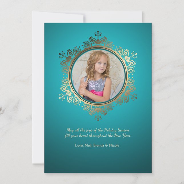 De Festividades Cartão com fotos do espírito do feriado (Frente)