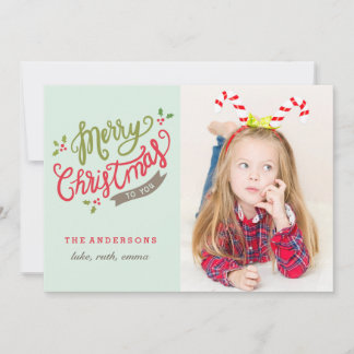De Festividades Cartão com fotos do Feliz Natal/adorável/bonito