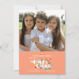 De Festividades Cartão com fotos do felz pascoa