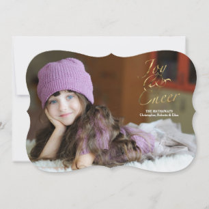 De Festividades Cartão com fotos do feriado da alegria & do elogio