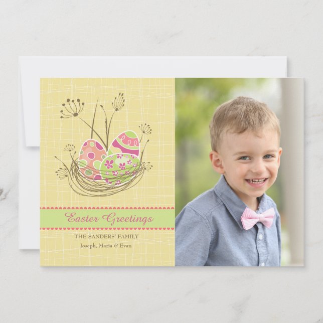 De Festividades Cartão com fotos do ninho da natureza (Frente)