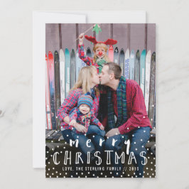 De Festividades Cartão com fotos Feliz Natal da Família