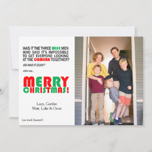De Festividades Cartão com fotos Feliz Natal Engraçado