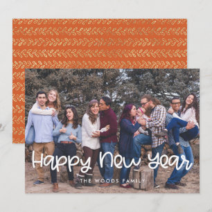 De Festividades Cartão com fotos feriado do Feliz ano novo bonito