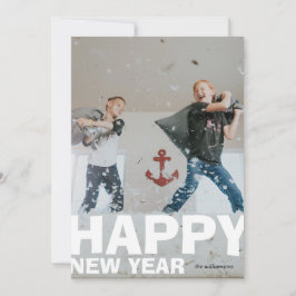 De Festividades Cartão com fotos Feriado do Feliz ano novo Negrito