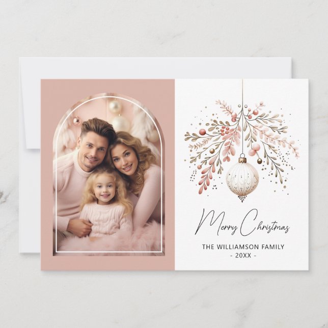 De Festividades Cartão com fotos Festivo Festivo da Família Frame  (Frente)