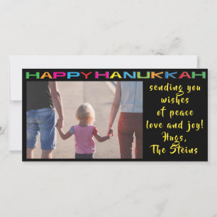 De Festividades Cartão com fotos Hanukkah "Feliz Hanukkah"