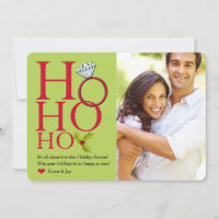 Cartão com fotos Ho Ho Ring Holiday