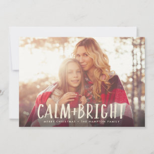De Festividades CARTÃO COM FOTOS HOLIDAY Moderno Calm Bright Nat