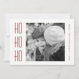 De Festividades CARTÃO COM FOTOS HOLIDAY | Natal Vermelho Simples 