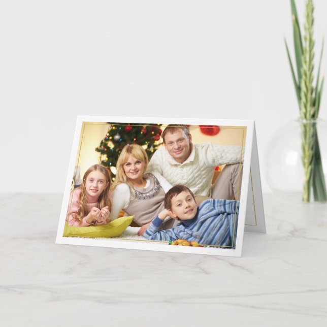 De Festividades Cartão com fotos horizontal quadro das bênçãos do (Frente)