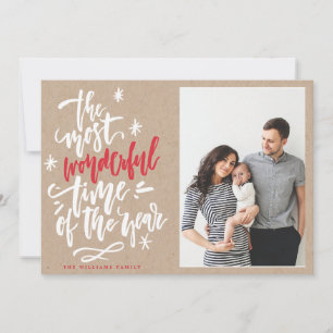 De Festividades Cartão com fotos Kraft do ano mais maravilhoso