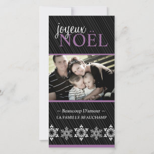 De Festividades Cartão com fotos moderno "Joyeux Noel"
