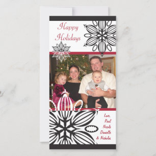 De Festividades Cartão com fotos Moderno Snowflake
