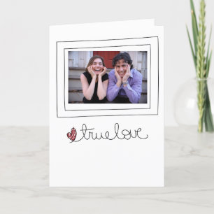 De Festividades cartão com fotos namorados