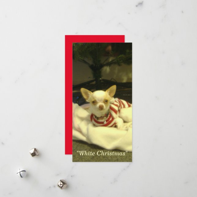 De Festividades cartão com fotos "Natal branco" com/sem envelope (Frente/Verso In Situ)