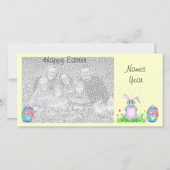 De Festividades Cartão com fotos páscoa (Frente)