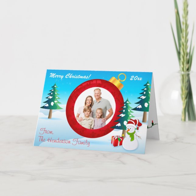 De Festividades Cartão com fotos personalizado 5 (Frente)