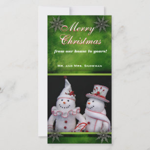 De Festividades Cartão com fotos Personalizado Elegante