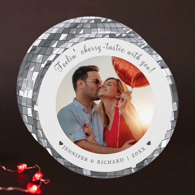 De Festividades Cartão com fotos Personalizado Moderno (Modern Personalized Valentine's Day Photo Card)