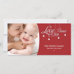 De Festividades Cartão com fotos Premium LovePeaceJoy Hanging Orn