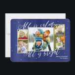 De Festividades Cartão com fotos religioso da colagem do Natal,<br><div class="desc">Obtenha "oohs e aahs" da família e dos amigos esta estação do Natal em que você envia um cumprimento original e na moda do design dos insetos de DoodleLulu daqui até o 2 de junho! Contacte-nos se você gostaria deste design alterado para seu número específico de fotos ou se você...</div>