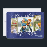 De Festividades Cartão com fotos religioso da colagem do Natal,<br><div class="desc">Obtenha "oohs e aahs" da família e dos amigos esta estação do Natal em que você envia um cumprimento original e na moda do design dos insetos de DoodleLulu daqui até o 2 de junho! Contacte-nos se você gostaria deste design alterado para seu número específico de fotos ou se você...</div>