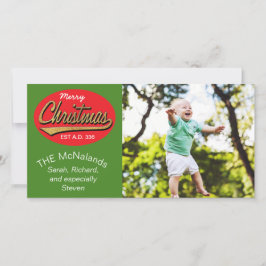 De Festividades Cartão com fotos Retro "Feliz Natal EST D.336"