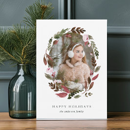 De Festividades Cartão com fotos Rustic Wreath Holiday