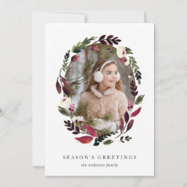 De Festividades Cartão com fotos Rustic Wreath Holiday