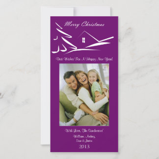 De Festividades Cartão com fotos S3 Simple Beauty-Plumb Xmas