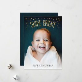 De Festividades Cartão com fotos Shine Bright Hanukkah