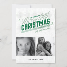 De Festividades Cartão com fotos verde referente à cultura