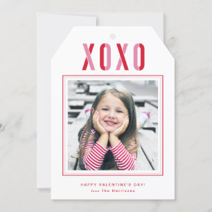 De Festividades Cartão com fotos XOXO Personalizado