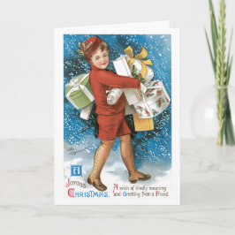De Festividades Cartão com imagem do vintage