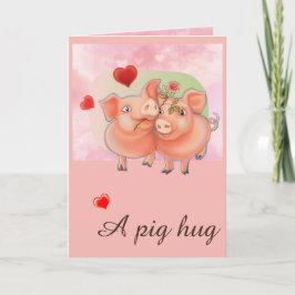 De Festividades Cartão com porcos do amor