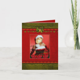 De Festividades Cartão customizável do quadro da foto do Natal