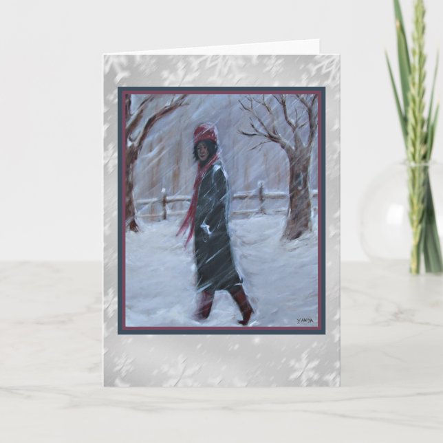 De Festividades Cartão da arte da paz & da solidão (Frente)