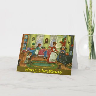 De Festividades Cartão da arte popular do natal vintage
